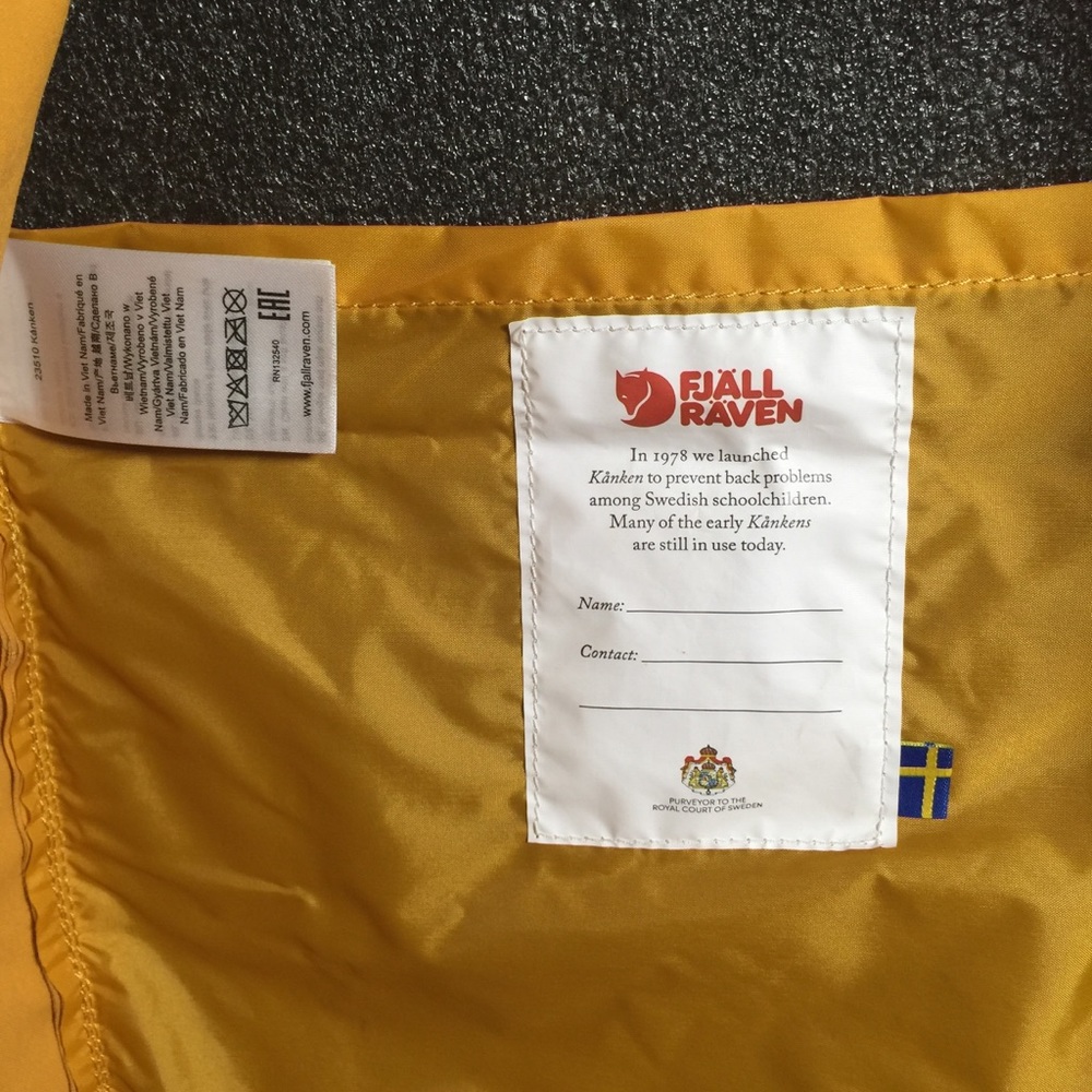 Fjallraven Kanken Original Backpack Color Ochre - Picture 9 of 9